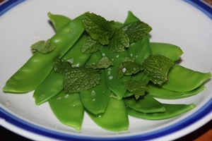 Snow Peas with Mint